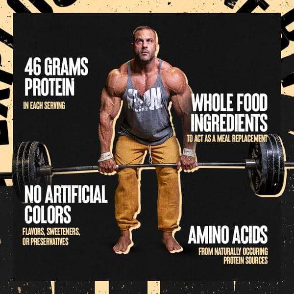 Animal Meal - Protein Shake with Whole Food Ingredients, Aids in Muscle Recovery, with Egg White, Beef & Pea Protein Blend, Chocolate Flavor, 5 lbs - Image 4