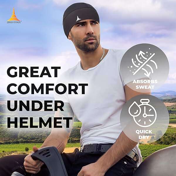 Helmet Liner Sweat Wicking Skull Cap Beanie. Ultimate Performance Moisture Wicking. Fits Under Helmets - Image 3