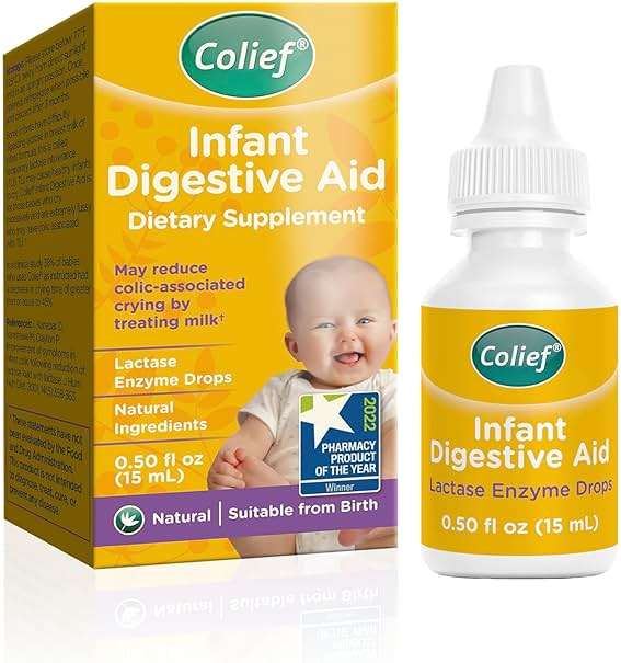 Colief Infant Digestive Aid | Gas Drops for Babies | Natural & Safe Infant Gas Relief | Reduces Baby Colic, Tummy Bloating, Fussing & Crying | 90 Servings | 0.5 Fl Oz (Single Pack) - Image 1