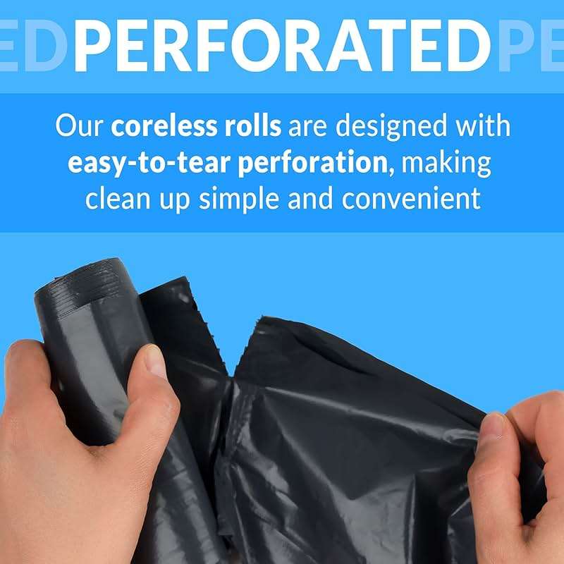 Reli. 6-10 Gallon Trash Bags | 1000 Bags | Black | Bathroom | Strong | Garbage - Image 5