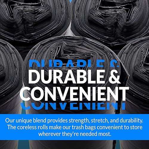 Reli. 16-25 Gallon Trash Bags | 500 Bags | Black | Home, Kitchen | Strong | Garbage - Image 3