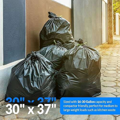 Reli. 16-25 Gallon Trash Bags | 500 Bags | Black | Home, Kitchen | Strong | Garbage - Image 4