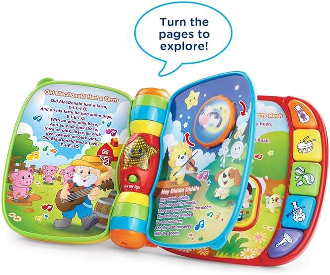 VTech Musical Rhymes Book, Red - Image 3