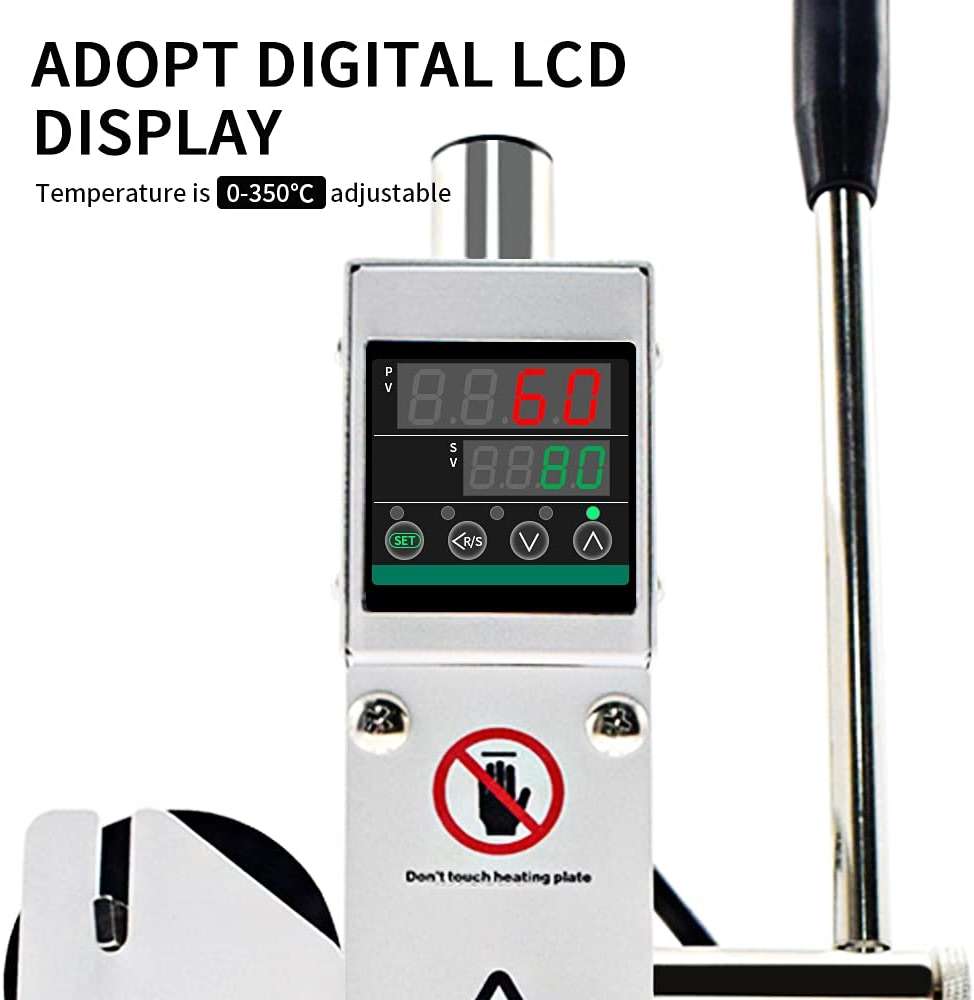 Upgraded Hot Foil Stamping Machine 10x13cm Leather Bronzing Pressure Mark Machine 110V with Full Scale on the Base Plate for PVC Leather PU Paper Logo Embossing - Image 8