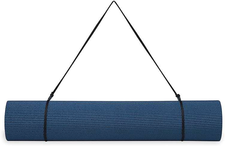 Gaiam Essentials Thick 2/5" (10mm) and Thin 1/4" (6mm) Yoga & Pilates, Fitness & Exercise Mat with Easy-Cinch Carrier Strap - Image 7