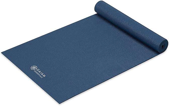 Gaiam Essentials Thick 2/5" (10mm) and Thin 1/4" (6mm) Yoga & Pilates, Fitness & Exercise Mat with Easy-Cinch Carrier Strap - Image 8