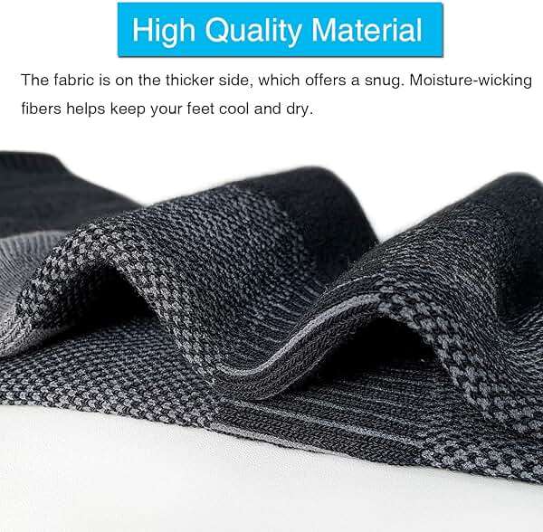 APTYID Men's Moisture Wicking Cushioned Crew Work Boot Socks (4-6 Pairs) - Image 3