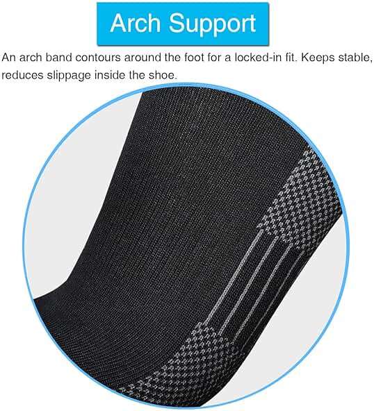 APTYID Men's Moisture Wicking Cushioned Crew Work Boot Socks (4-6 Pairs) - Image 5