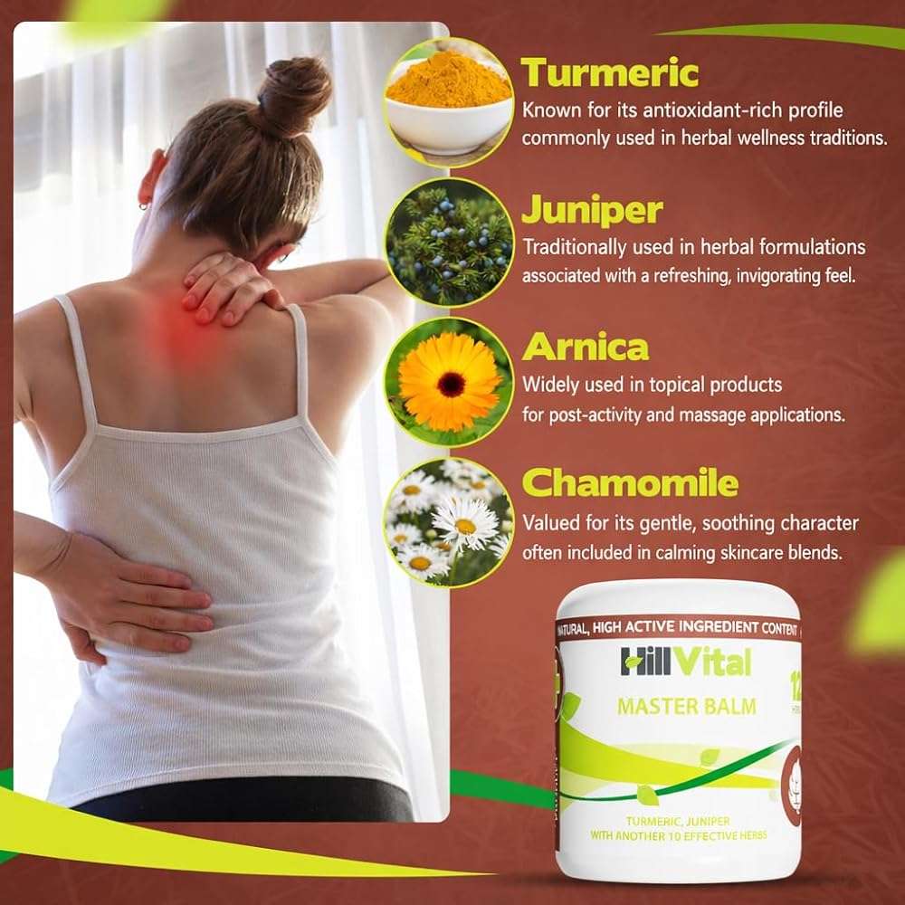 HillVital Herbal Joint Care Balm – Soothing Arnica & Turmeric Blend for Muscles & Joints – Lightweight Herbal Cooling Gel with Mint & Rosemary – Fast-Absorbing Natural Topical Cream - Image 7