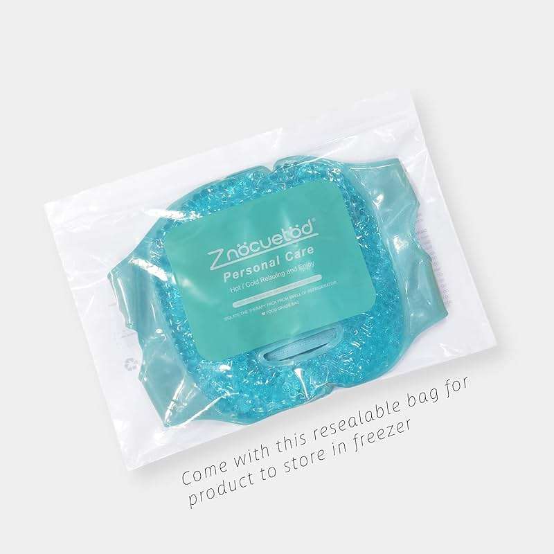 ZNÖCUETÖD Cold Face Eye Mask Ice Pack Reduce Facial Puff, Dark Circles, Hot Cold Compress Pack, Face SPA Gift for Woman Sleeping, Pressure, Headaches, Skin Care, Post Laser Cosmetic Care, Reversible - Image 9