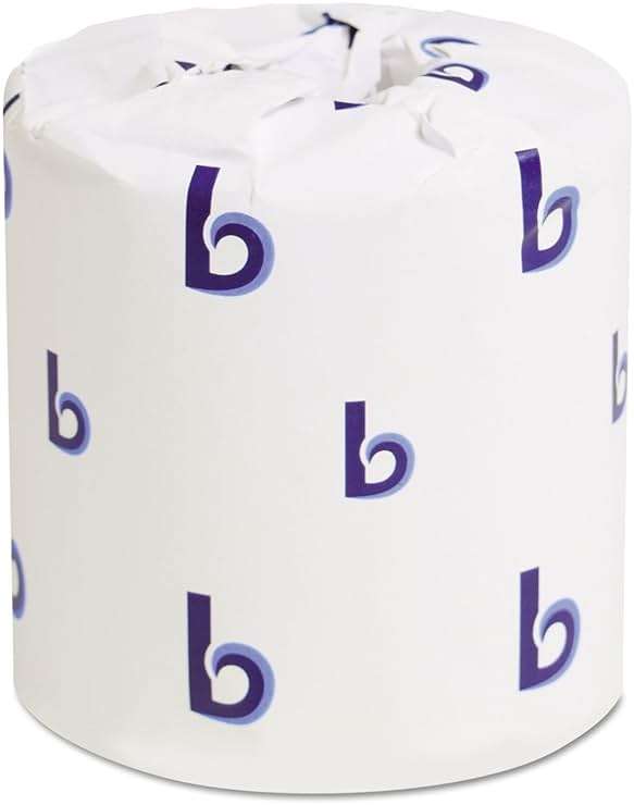 Boardwalk 6145 Bathroom Tissue, Standard, 2-Ply, White, 4 X 3 Sheet, 500 Sheets/roll, 96/Carton, 1 Count (Pack of 1) - Image 1