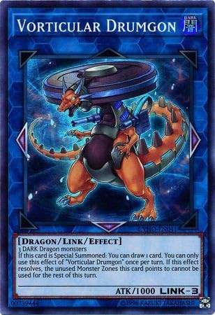 Yu-Gi-Oh! - Vorticular Drumgon - CYHO-EN041 - Super Rare - Unlimited Edition - Cybernetic Horizon - Image 1