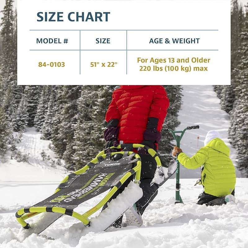 Yukon Charlie's Hammerhead Pro HD Sled | Single Rider, Speed and Steering Control, 52-inch x 22-inch - Image 7