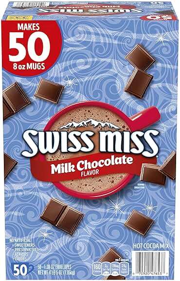 Swiss Miss Milk Chocolate Flavor Hot Cocoa Mix, 1.38 oz. 50-Count - Image 1