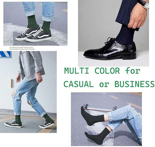 CHUNG Men Coloured Cotton Socks Unisex Novelty Solid Dress Sox Colorful Fashion Fun 6-13 Casual Crew Business Sports - Image 3