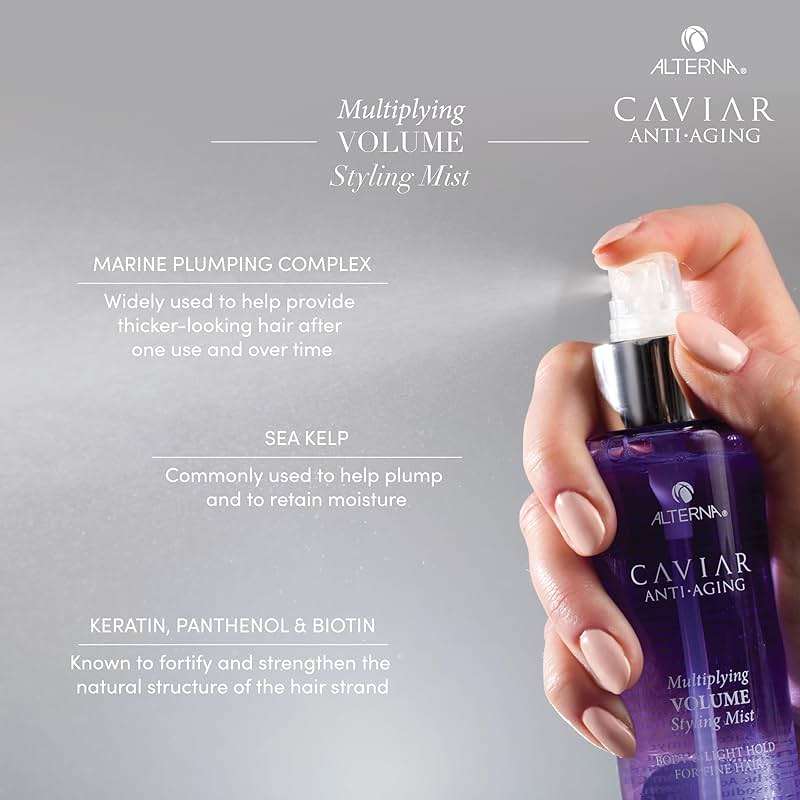 Alterna Caviar Anti-Aging Multiplying Volume Styling Mist, 5 Ounce, For Fine, Thin Hair, Light Hold, Sulfate Free - Image 5