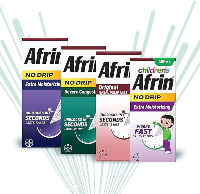 Afrin No Drip Severe Congestion Nasal Mist Twin Pack, Non-Drowsy, Fast-Acting Decongestant for Nasal Congestion and Sinus Pressure Relief, Adults and Children 6 and Older, .5 fl oz (Pack of 2) - Image 8
