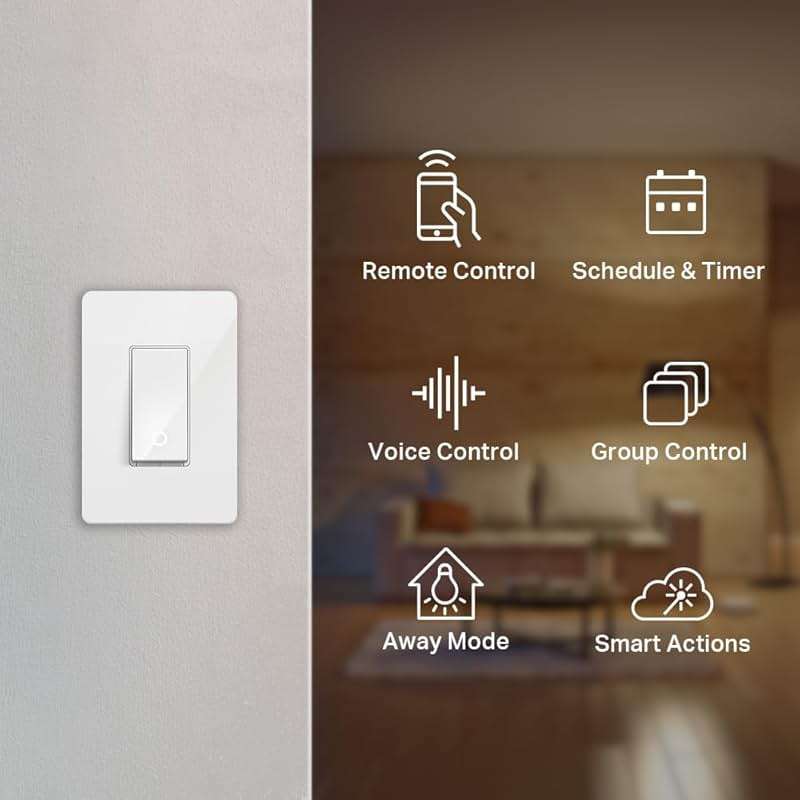 Kasa Smart Light Switch HS200P3, Single Pole, Needs Neutral Wire, 2.4GHz Wi-Fi Light Switch Compatible with Alexa and Google Home, UL Certified, No Hub Required, 3 Count -Pack of 1 , White - Image 2
