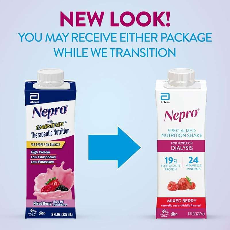 Nepro Nutrition Shake for People on Dialysis, 19g Protein, 420 Calories, Mixed Berry, 8 fl oz, Pack of 24 - Image 2