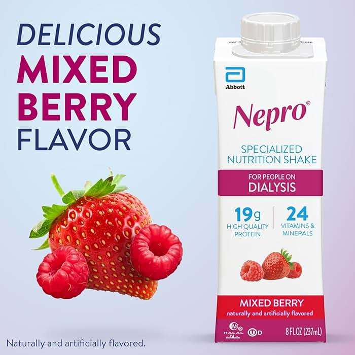Nepro Nutrition Shake for People on Dialysis, 19g Protein, 420 Calories, Mixed Berry, 8 fl oz, Pack of 24 - Image 5