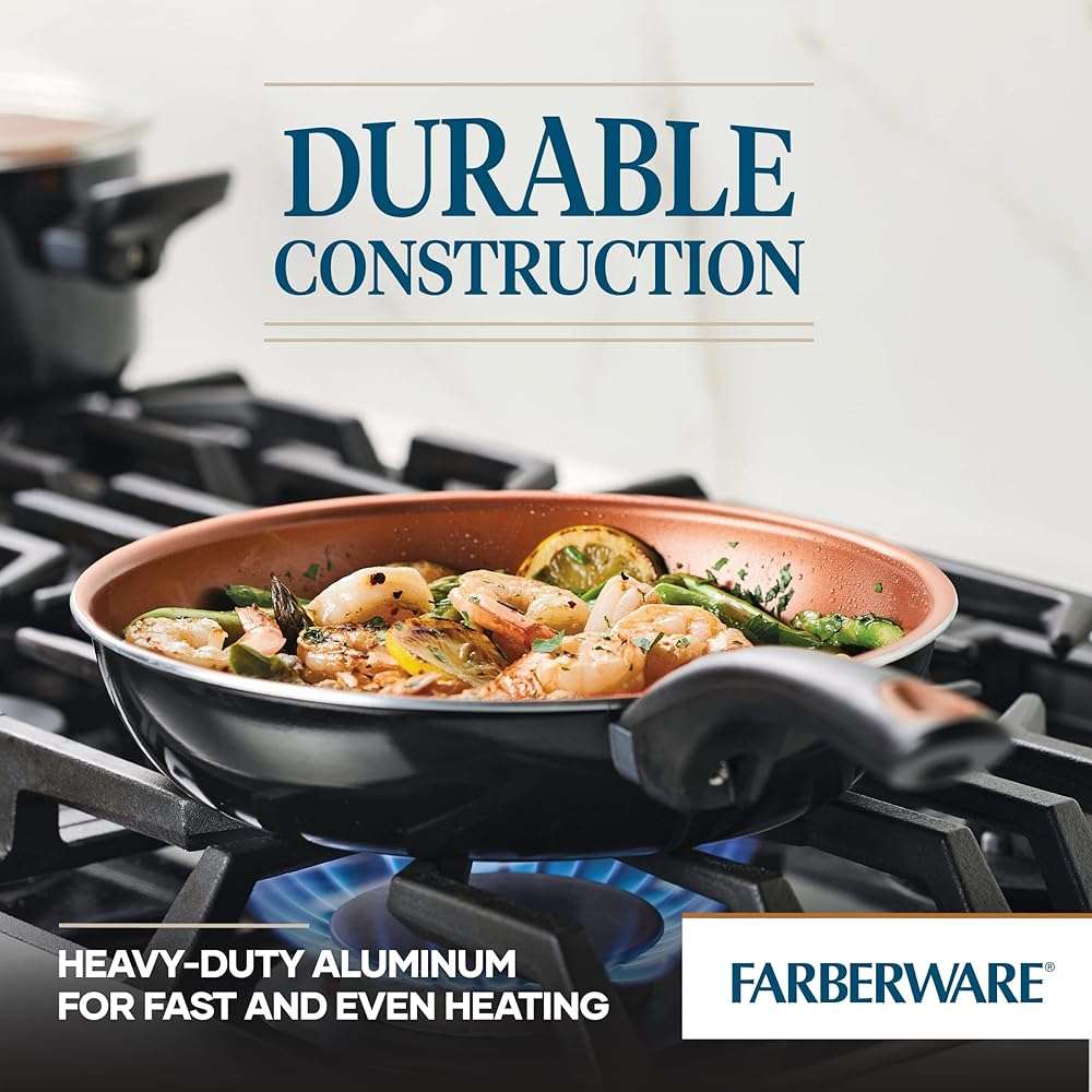 Farberware Glide Nonstick Frying Pan / Fry Pan / Skillet - 10 Inch, Black - Image 4