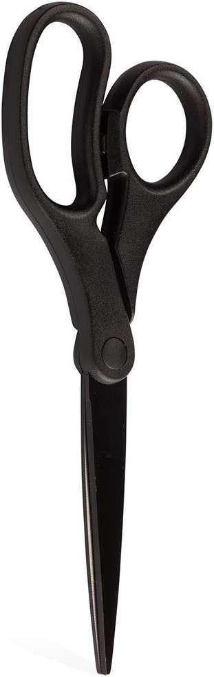 JAM PAPER Multi-Purpose Precision Scissors - 8 Inch - Black - Ergonomic Handle & Stainless Steel Blades - Sold Individually - Image 3