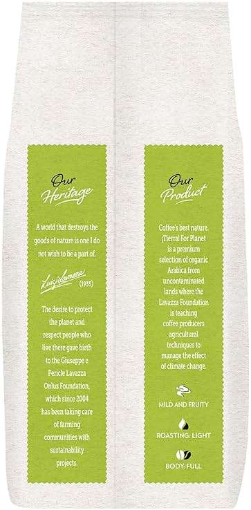 Lavazza ¡Tierra Organic for Planet Whole Bean Coffee, Light Roast, 100% Arabica, 2.2 lb Bag (Pack of 6) - Image 3