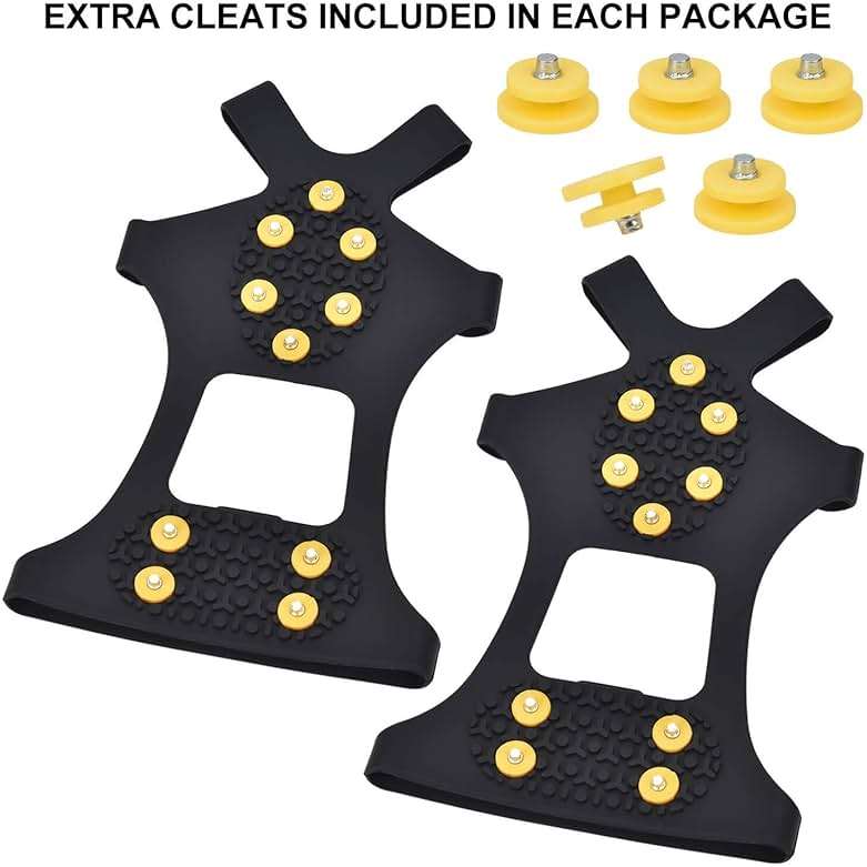 Aliglow Ice Snow Grips Over Shoe/Boot Traction Cleat Spikes Anti Slip Footwear - Image 4