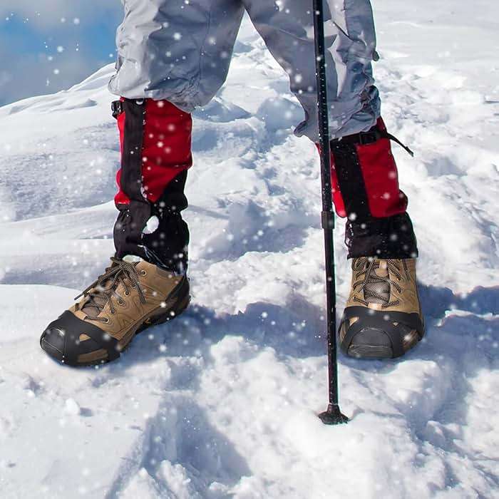 Aliglow Ice Snow Grips Over Shoe/Boot Traction Cleat Spikes Anti Slip Footwear - Image 5