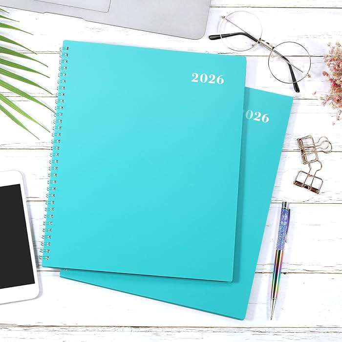 2026-2027 Monthly Planner - Planner/Calendar 2026-2027, JUL 2026 - DEC 2027, 9" x 11", 18 Month Planners with Tabs, Pocket, Label, Contacts and Passwords, Twin-Wire Binding, Blue - Image 6