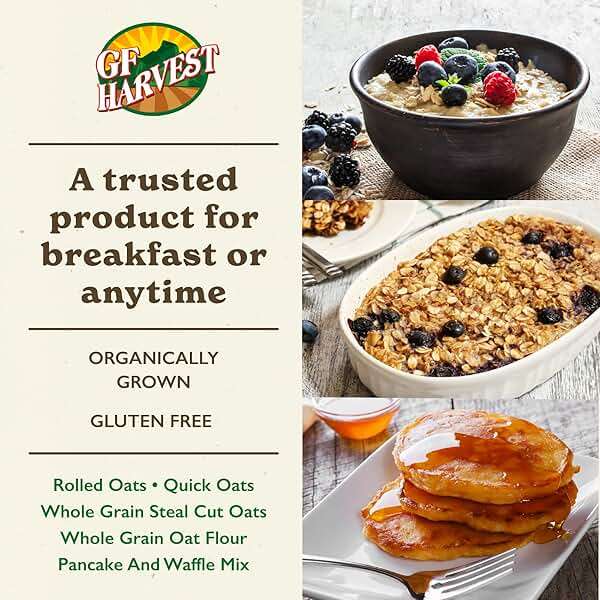 GF Harvest Gluten Free Certified Organic Whole Grain Steel Cut Oats, 2.5 Pound (Pack of 2) - Image 9