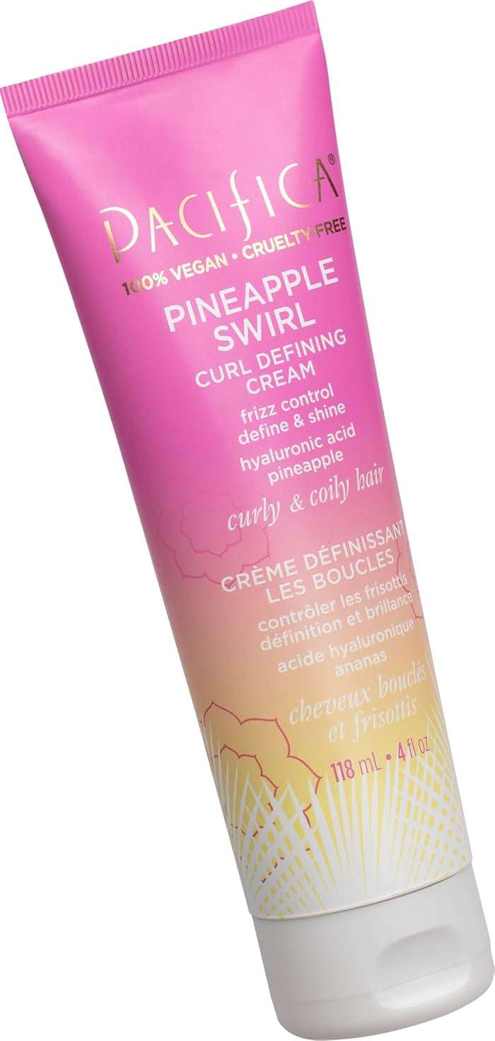 Pacifica Pineapple Swirl Curl Defining Cream – Bounce, Frizz Control & Curl Enhancer Styling Cream for Curly Hair & Wavy Hair – Coconut Oil & Hyaluronic Acid For No-Crunch Hold – Cruelty-Free – 4-oz - Image 12