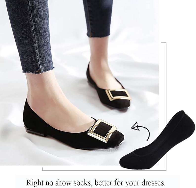 Toes Home No Show Socks Womens, Ultra Low Cut Liners Non Slip Footies for Flats Hidden Invisible Boat Summer 3 to 8 Pairs - Image 5