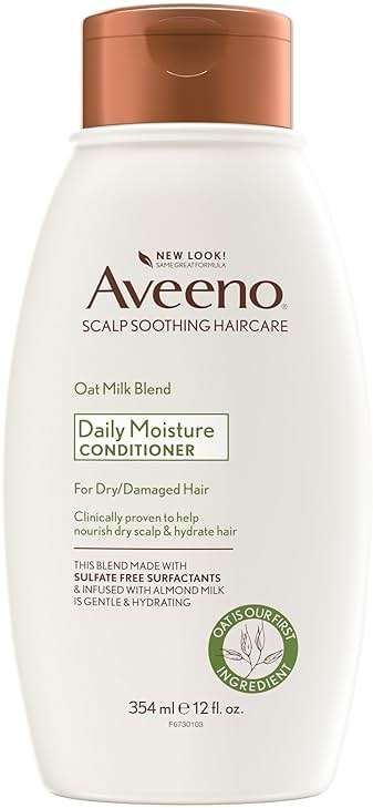 Aveeno Oat Milk Blend Moisturizing Conditioner, Ultra-Hydrating, for Dry, Damaged Hair, 12 fl oz - Image 1