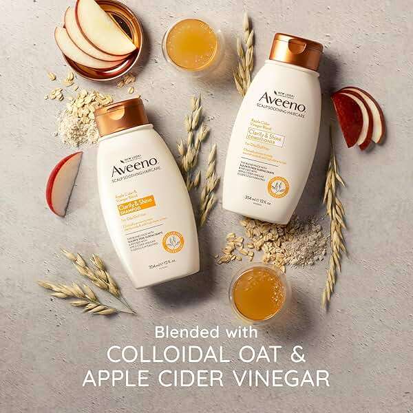 Aveeno Apple Cider Vinegar Clarifying Shampoo, Shine Enhancing, 12 fl oz - Image 5