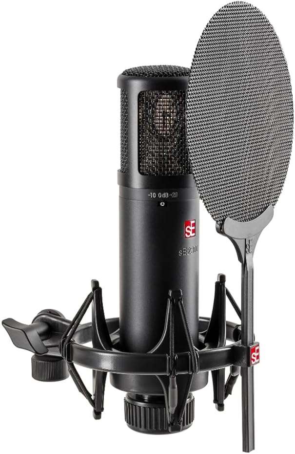 SE ELECTRONICS sE2300 Multi-Pattern Large Diaphragm Condenser Mic with Shockmount & Filter - XLR Condenser Mic for Vocals - Professional Studio Microphone for Recording - Image 2