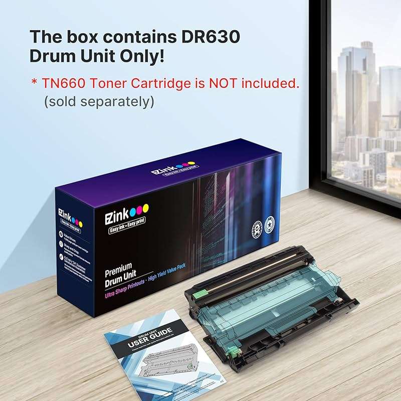E-Z Ink Compatible Drum Unit (Not Toner) Replacement for Brother DR630 DR 630 to Compatible with DCP-L2520DW DCP-L2540DW HL-L2300D HL-L2305W HL-L2320D HL-L2340DW HL-L2380DW HL-L2680W (2 Pack) - Image 2