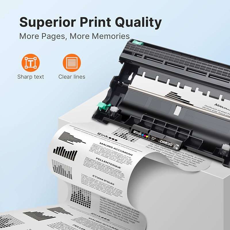 E-Z Ink Compatible Drum Unit (Not Toner) Replacement for Brother DR630 DR 630 to Compatible with DCP-L2520DW DCP-L2540DW HL-L2300D HL-L2305W HL-L2320D HL-L2340DW HL-L2380DW HL-L2680W (2 Pack) - Image 4
