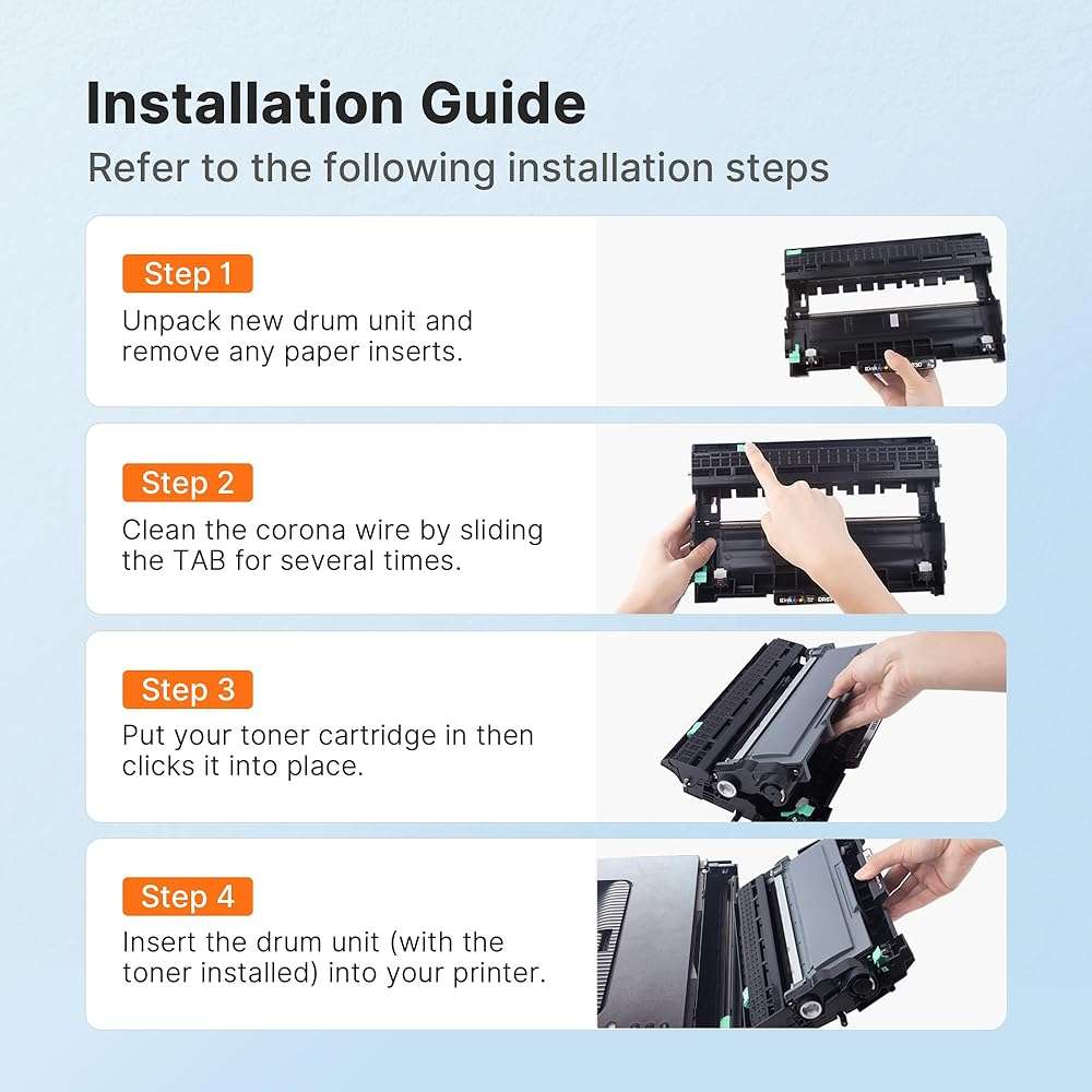 E-Z Ink Compatible Drum Unit (Not Toner) Replacement for Brother DR630 DR 630 to Compatible with DCP-L2520DW DCP-L2540DW HL-L2300D HL-L2305W HL-L2320D HL-L2340DW HL-L2380DW HL-L2680W (2 Pack) - Image 7