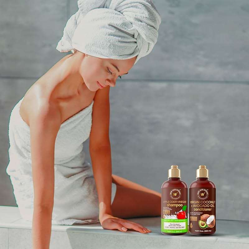 WOW Skin Science Apple Cider Vinegar Shampoo & Coconut + Avocado Oil Conditioner Duo 16.9 oz - Image 4