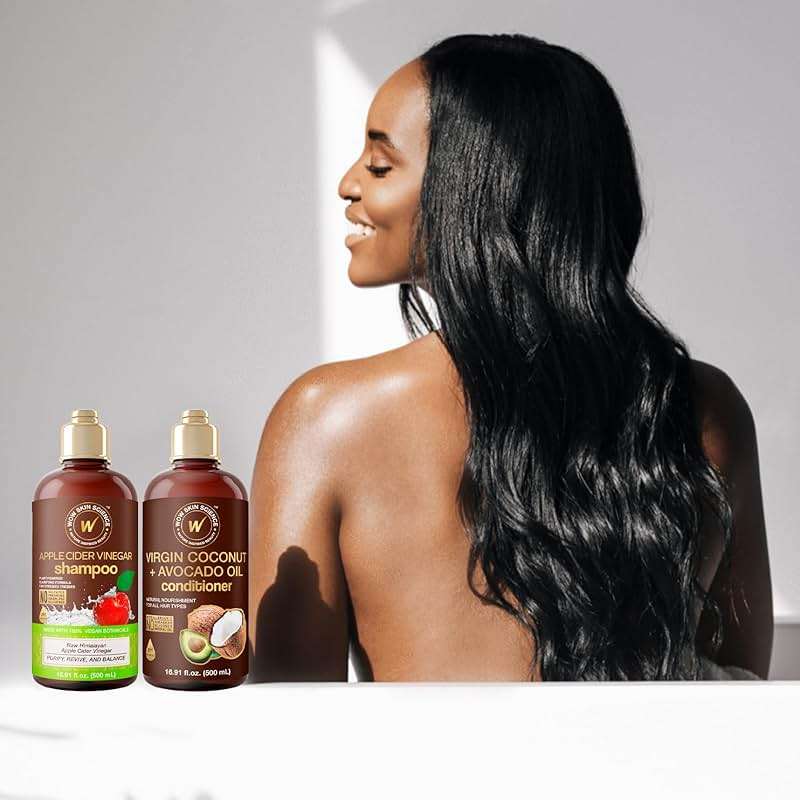 WOW Skin Science Apple Cider Vinegar Shampoo & Coconut + Avocado Oil Conditioner Duo 16.9 oz - Image 7