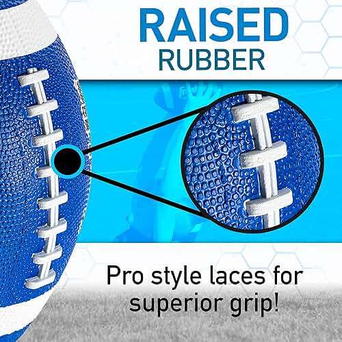 Franklin Sports Kids Junior Grip-Rite Youth Junior Size Rubber Footballs - Peewee Kids Durable Outdoor Footballs - Single & Bulk Packs Available - Image 4