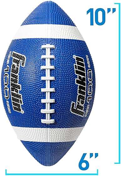 Franklin Sports Kids Junior Grip-Rite Youth Junior Size Rubber Footballs - Peewee Kids Durable Outdoor Footballs - Single & Bulk Packs Available - Image 6