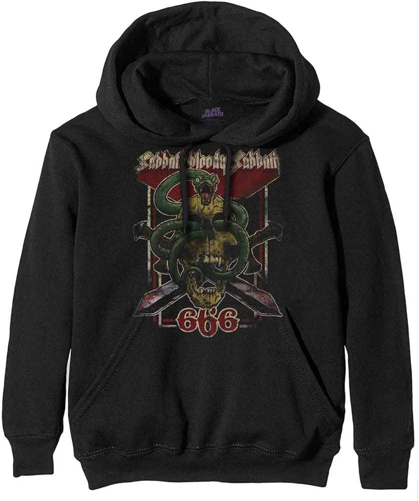 Men's Black Sabbath Bloody Sabbath 666 Hooded Sweatshirt XX-Large Black - Image 1