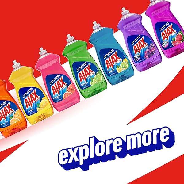 Ajax Ultra Liquid Dish Soap Orange Scent, Triple Action, 90 fl oz Bottle - Image 9