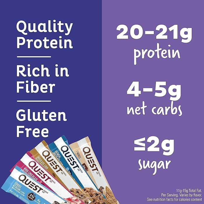 Quest Nutrition Ultimate Variety Pack Protein Bars, High Protein, Low Carb, Gluten Free, Keto Friendly, 12 Count - Image 3