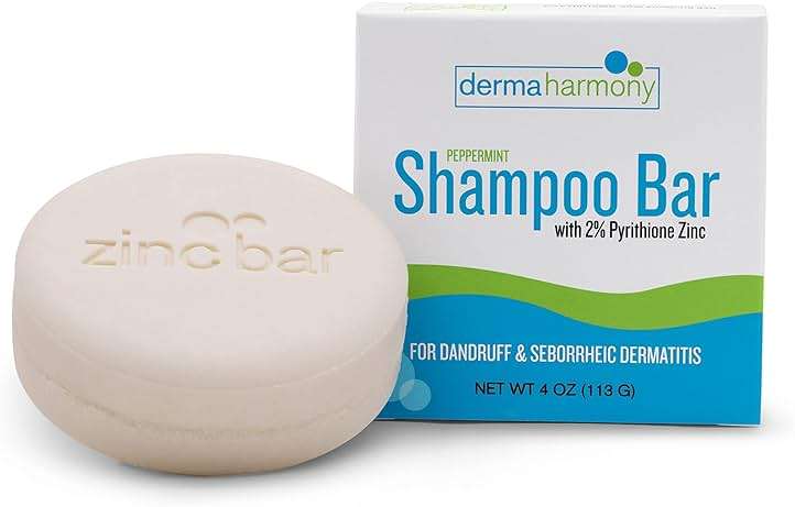Dermaharmony 2% Pyrithione Zinc Shampoo Bar for dandruff and seborrheic dermatitis - Peppermint (4 Oz) - Image 2