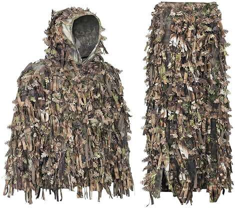 AUSCAMOTEK Ghillie Suit 3D Hybrid Camo Camouflage Lightweight Clothing Outdoor Gear Ghillie Suits, M/L & XL/XXL - Image 1