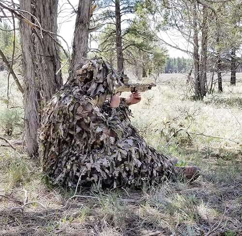 AUSCAMOTEK Ghillie Suit 3D Hybrid Camo Camouflage Lightweight Clothing Outdoor Gear Ghillie Suits, M/L & XL/XXL - Image 5