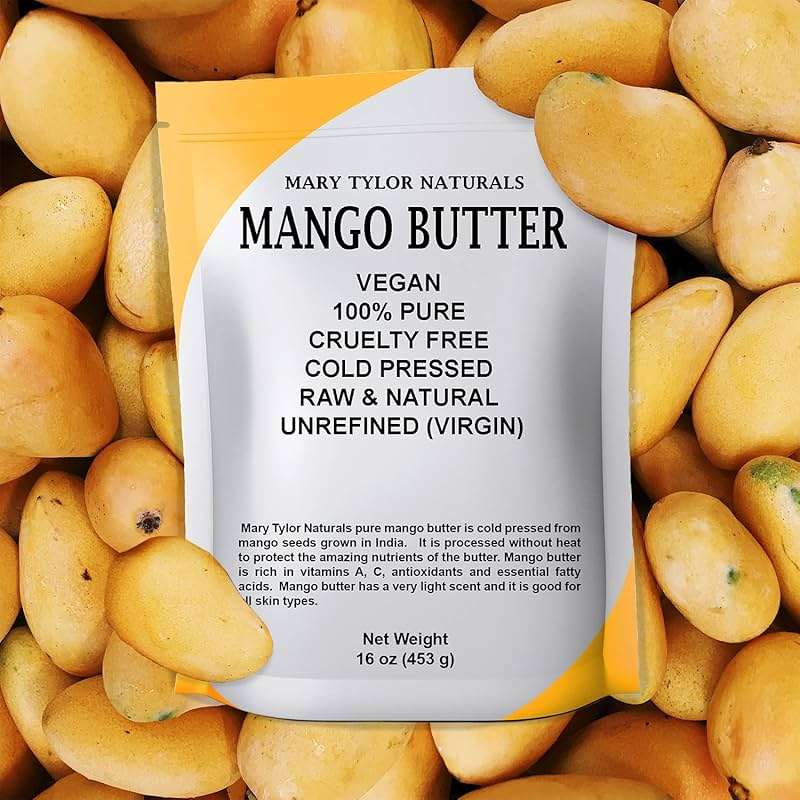 Mary Tylor Naturals Mango Butter 1 lb Cold Pressed, Unrefined,Raw Pure Mango Butter — - Image 2